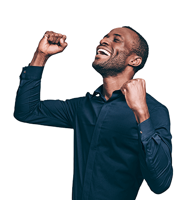 Excited man photo