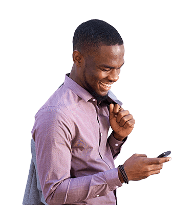 Man looking at a phone