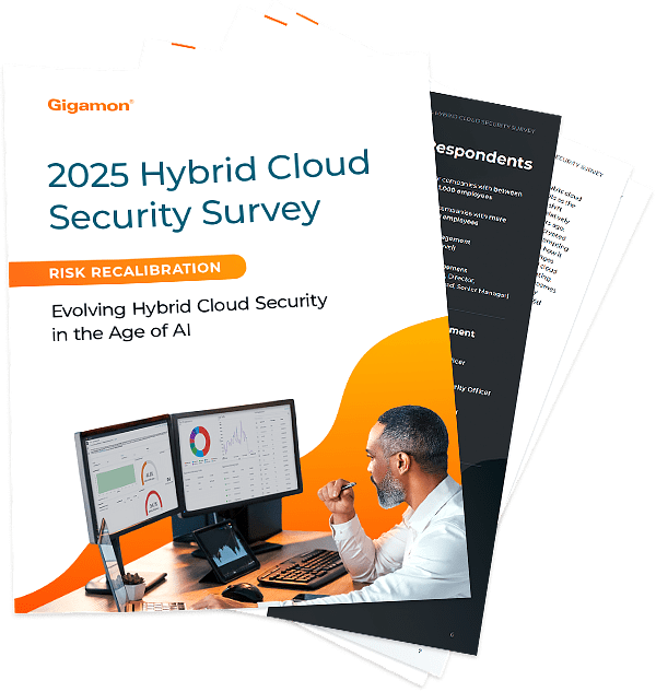 Cover of the 2025 Hybrid Cloud Security Survey report on AI and evolving cloud security risks