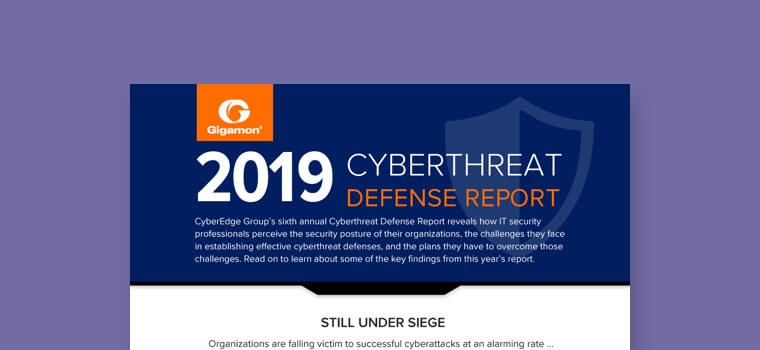 サイバー脅威防御レポートのインフォグラフィック