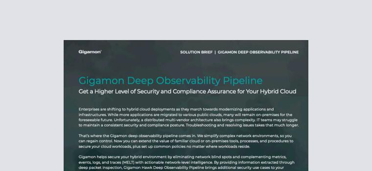 Deep Observability Pipeline solution brief